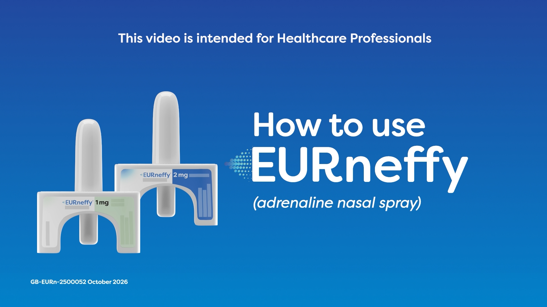 Training video for healthcare professionals